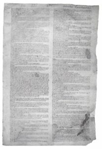 Statuto della Compagnia dei Lombardi del 1256 (Archivio di Stato di Bologna)