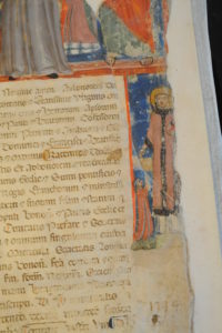 particolare di miniatura matricola